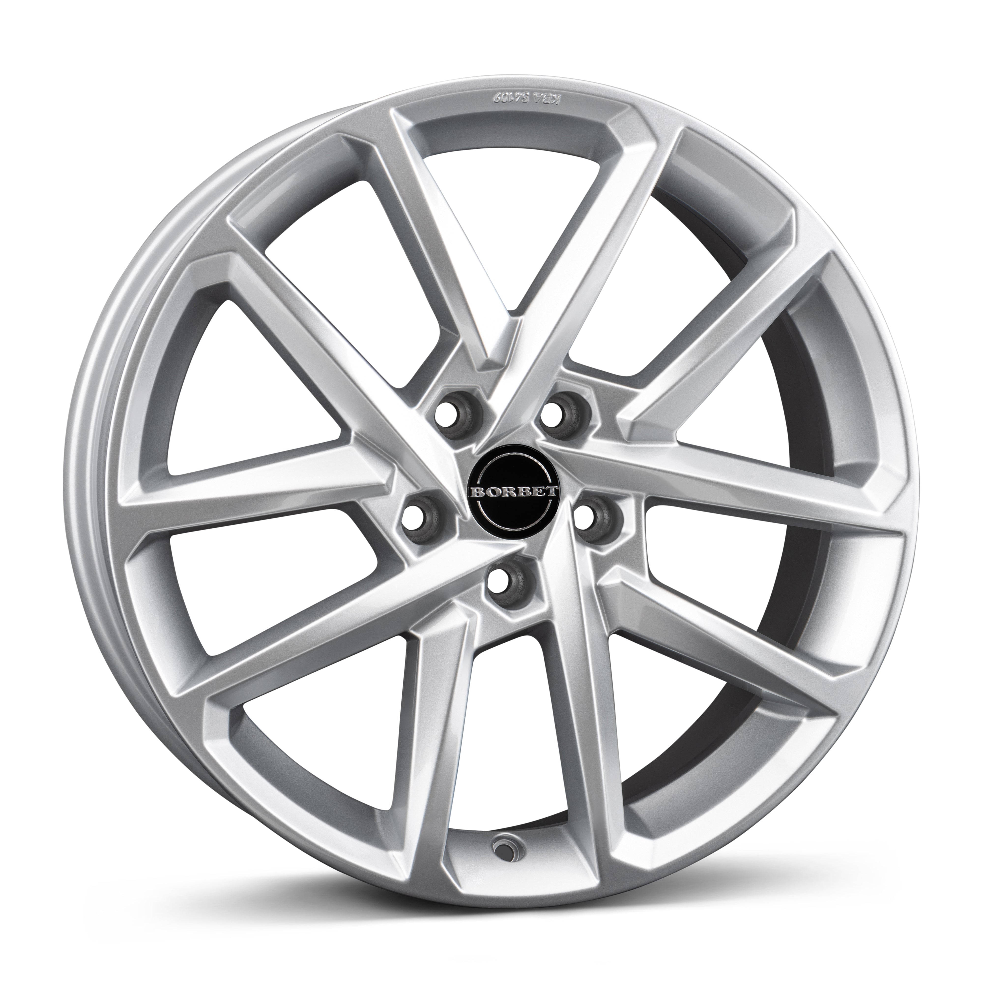 Hyundai Kona Electric paketin Borbet N 65738 crystal silver 6.5x17 jako: 5x114.3 et: 40 Alumiinivanne – vannemallin kuva